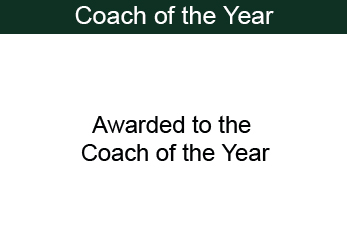 Coach of the year - Awarded to the coach of the year