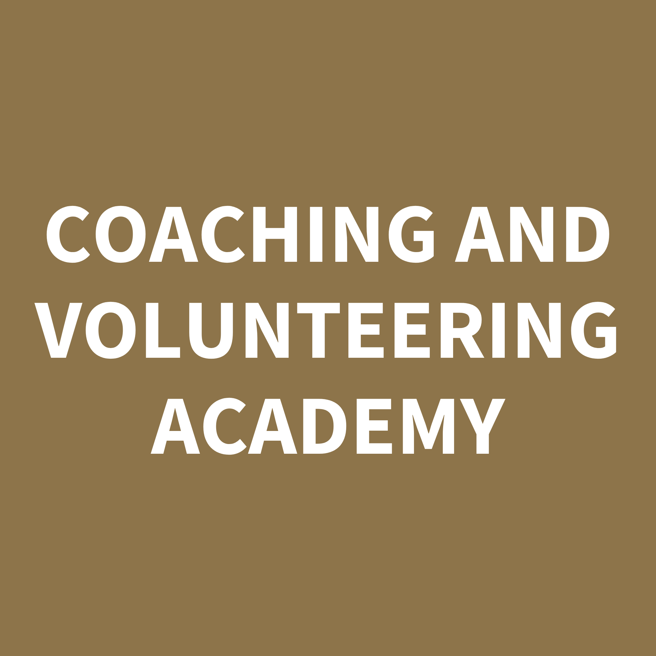 coaching and volunteering academy